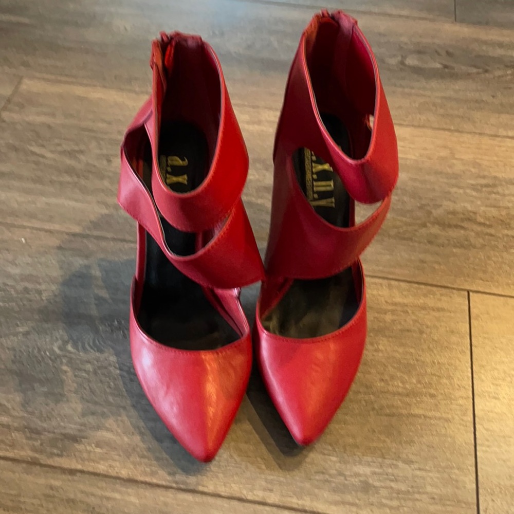 Red structured heels